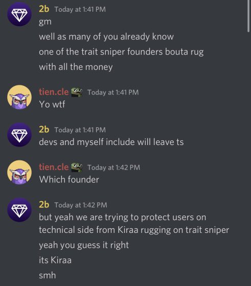 Image of Trait Sniper Discord chat