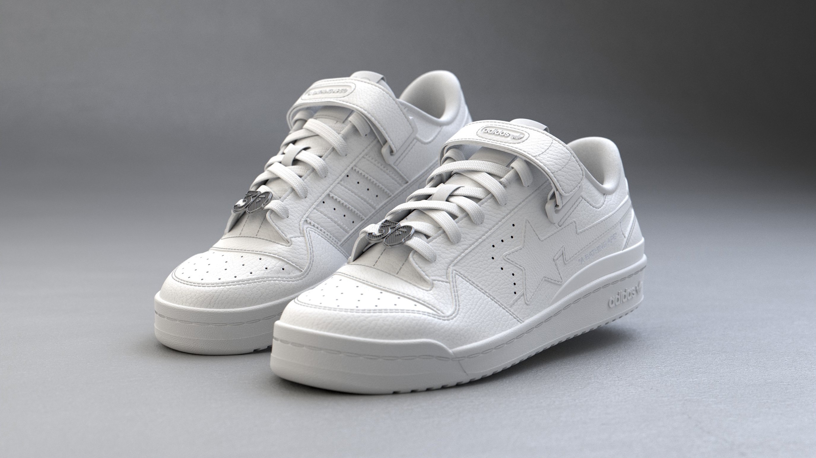 picture of adidas Forum 84 BAPE® Low Triple-White sneakers